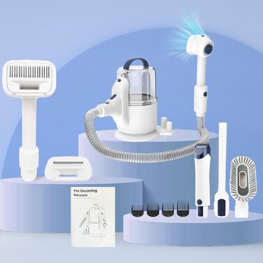 Пылесос для ухода за шерстью домашних животных, набор для груминга собак, 3 режима всасывания, объем контейнера 2,1 л, для сбора шерсти