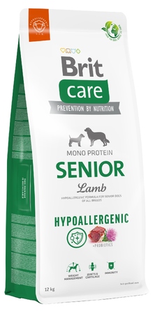 Сухий корм Brit Care Hypoallergenic Senior з ягнятиною для літніх собак, 12 кг