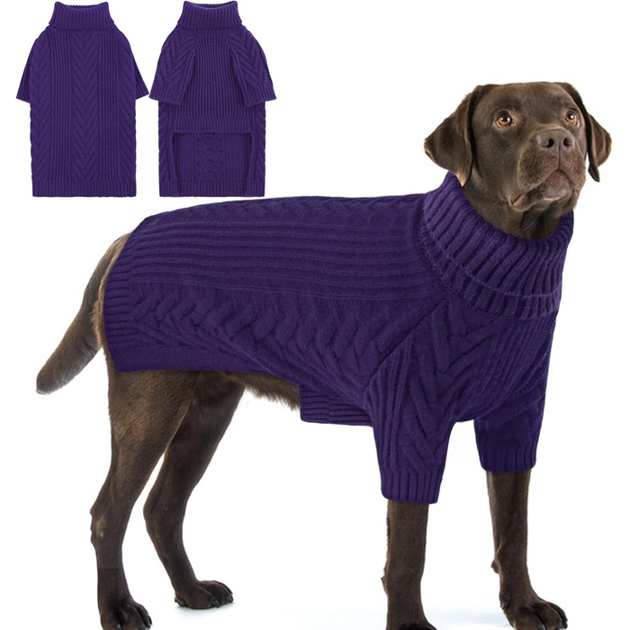 Теплий в'язаний пуловер для собак Preferhouse: рожевий, 4XL (X-Large)