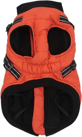 Водонепроникний теплий одяг для собак з інтегрованим шлейкою: тепла жилетка для цуценят та собак середніх розмірів