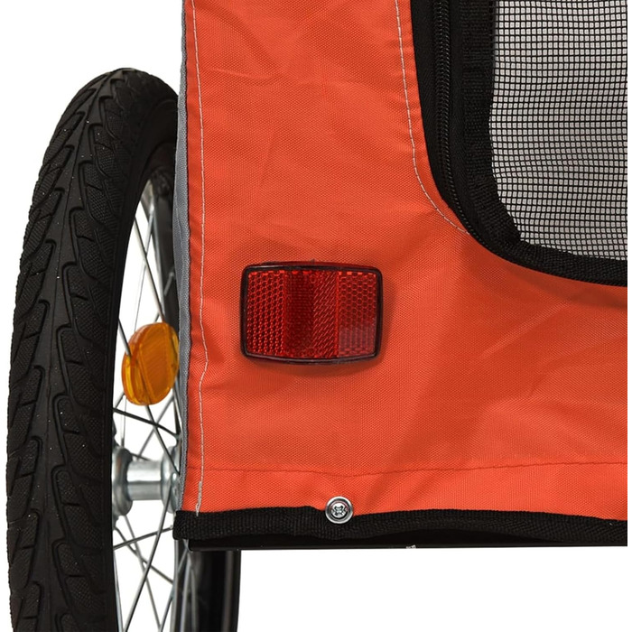 Ферштанґер для велосипеда Festnight для собак, вантажний причіп, транспортний причіп, Oxford-Gewebe, 45 кг, 125 x 64 x 66 см, помаранчево-сірий