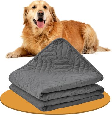 Водонепроникний килимок для собак, захист дивану та авто, килимок для собак на вулицю, міцний килимок для собак як захист для дивану та ліжка, неслизька підкладка - Сірий CTH017G (100 x 80 см)