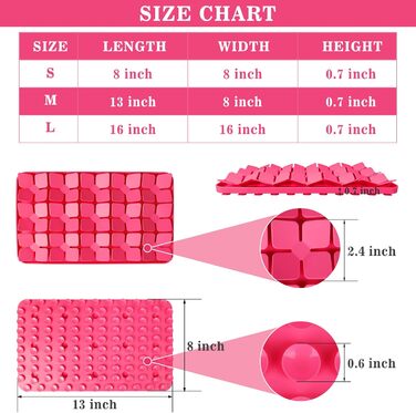 Інтерактивна килимок для собак, 2 шт. з силікону, для тренування нюху та повільного годування, рожевий + блакитний, розмір M-8'X13'
