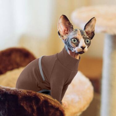 Светр для котів Sphynx, м'який дихаючий костюм для котів з чотирма штанинами, одяг для Cornish Rex, Devon Rex, Peterbald