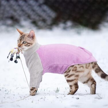 Теплий зимовий пуловер для котів Sphynx, фіолетовий, Roa (M)