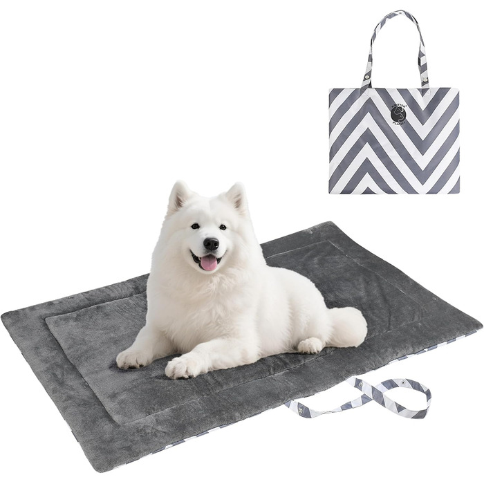 Водонепроникний килимок для собак Pawsse - зручний для подорожей, авто та кемпінгу (127 x 70 см, сірий)