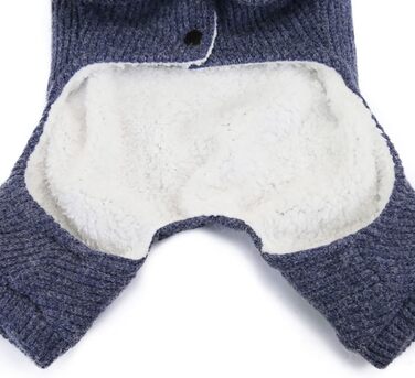 Теплий флісовий костюм для собак Wopuover, зимовий, для собак, блакитний (S)