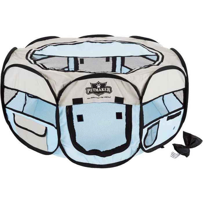 Клітка-будка для тварин Petmaker Pop-Up, блакитна, діаметр 96,5 см, 61 см, з переносною сумкою