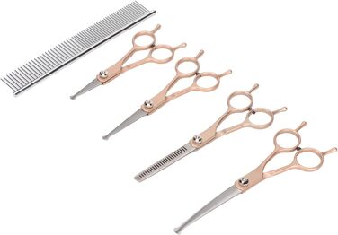 Набір ножиць для грумінгу собак та котів з нержавіючої сталі, безпечні закруглені кінчики