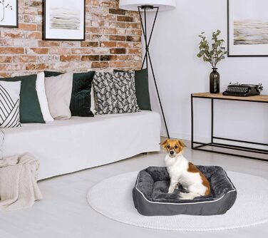 Ліжко для собак та котів Sogni E Capricci, 48x42x16 см, сірий колір, NUVOLA