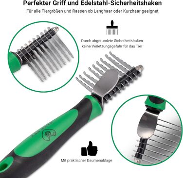 Набір гребінців для собак та котів (2 шт.) – для довгої та короткої шерсті, видалення підшерстка