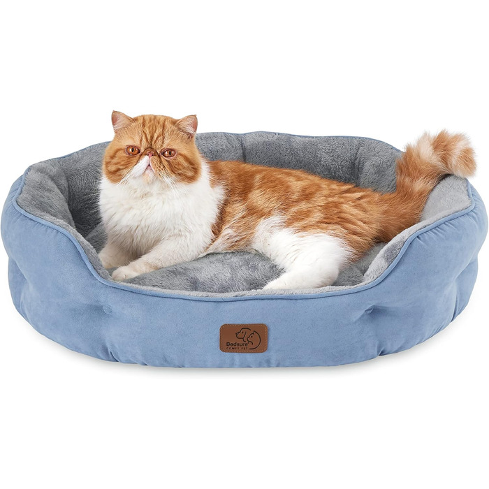 Лягу для котів BEDSURE, 51x48x15 см, з двостороннім внутрішнім подушечкою, місце для сну котів та маленьких собак
