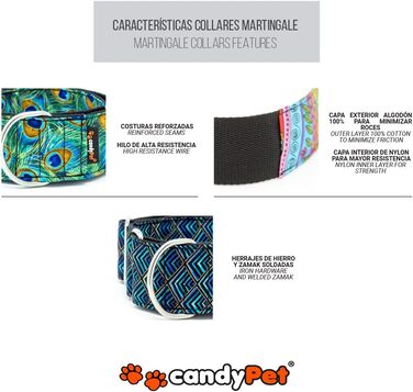 Нашийник для собак CandyPet® Martingale Music, S, ширина 4 см, розмір шиї 25-35 см