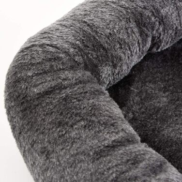 Лежак для котів на підвіконня CanadianCat Company LOVESEAT, підвісний, м'яка оббивка, 55x47x7 см, антрацит