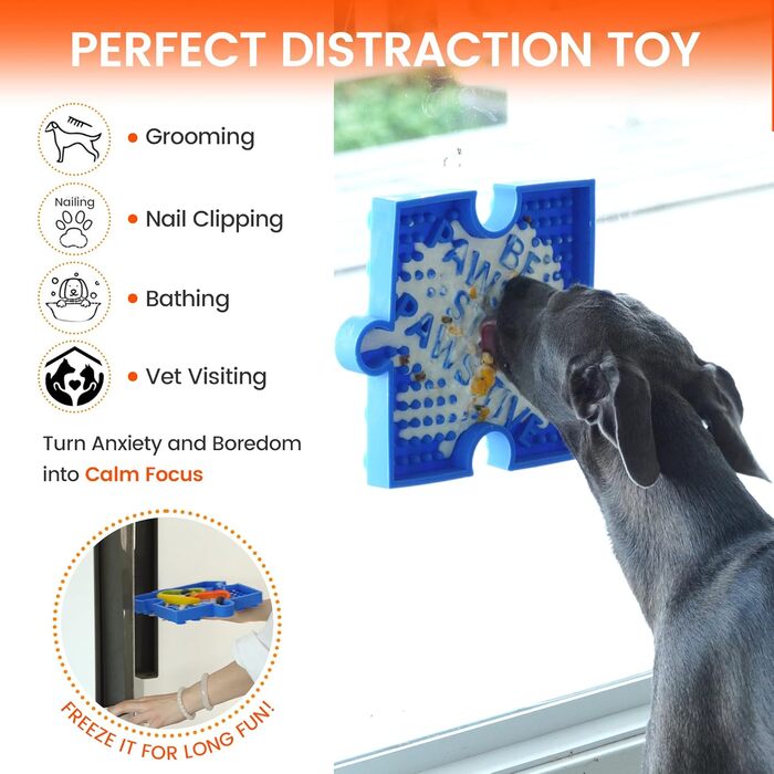 Іграшка-головоломка для собак та котів HowGo з 38+ присосками | Антиковзка, міцна, з силікону без BPA | Зменшує нудьгу та тривогу (1 шт, Червоний)