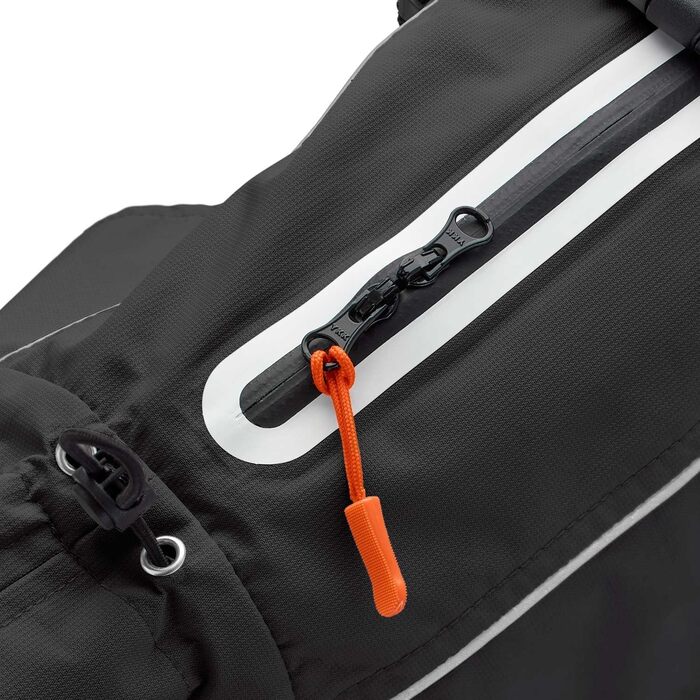 Теплий водовідштовхуючий теплий зимовий накид для собак HUNTER NORDBY, чорний, для маленьких собак, з відбиваючими елементами, машинне прання, розмір 44