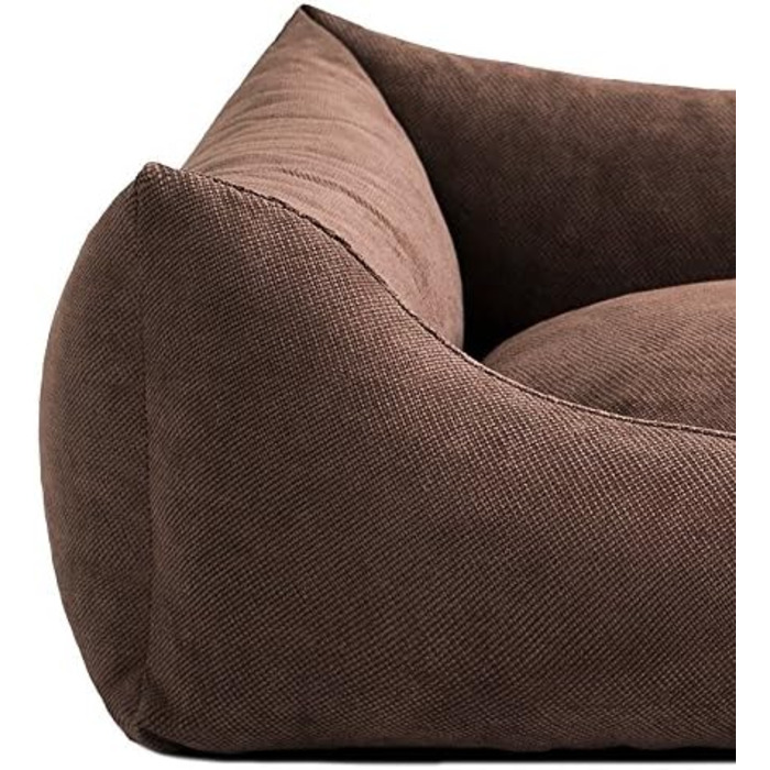 Leo4dog Диван-лежак для собак Sofa Sun, 6 розмірів, 4 кольори, м'яке собаче ліжко, подушка, диван, кошик, XXXL 140x105 см, коричневий