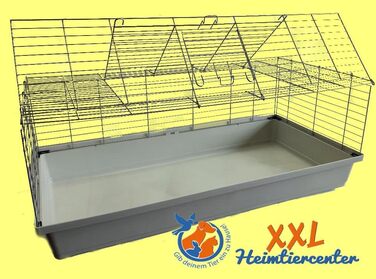 Клітка для кроликів і гризунів 1,20 м, нова модель, сіра, для морських свинок та зайців