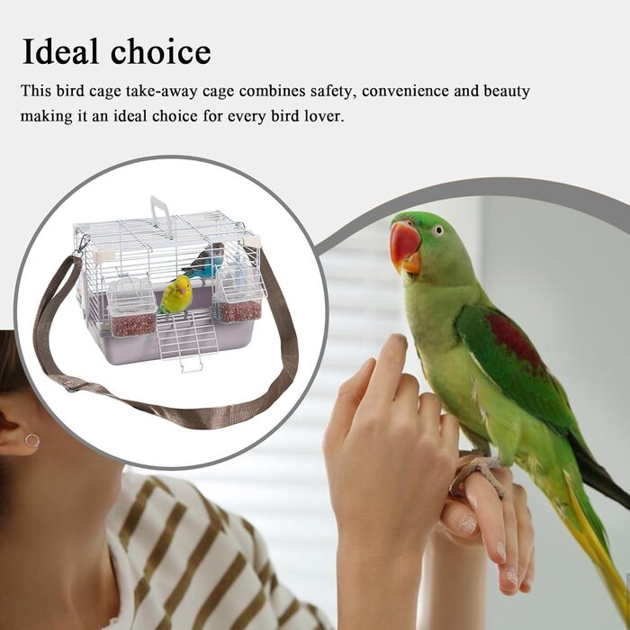 Транспортний бокс для тварин Ceprzznvey - переноска для подорожей з піддоном, міцний аксесуар для дрібних тварин (сірий)