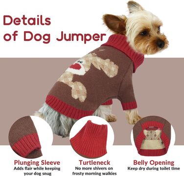 Теплий рожевий пуловер для собак на Новий рік з отвором для шлейки, для мопсів, французьких бульдогів, цвергшнауцерів, розмір L