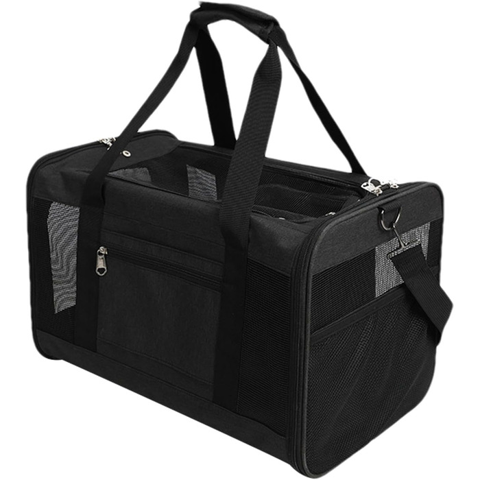 Сумка-переноска для собак Haustier, рожева, з тканини Oxford, складна, для подорожей