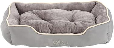 Лежак для собак і котів Dehner Sammy, 90x70x20 см, поліестер, сірий