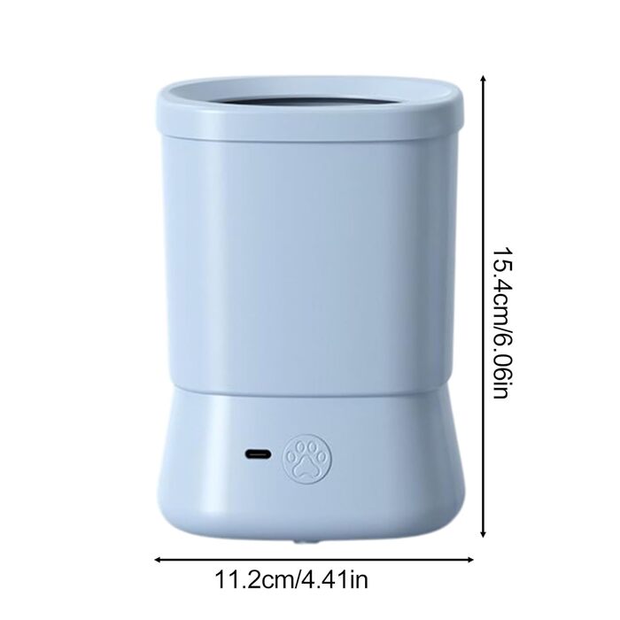 Очищувач лап для собак - портативна щітка, 2 швидкості, вологостійкий, для миття лап та прогулянок, блакитний