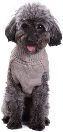 В'язаний пуловер для собак Angoily - теплий одяг для домашніх тварин, зимова колекція, великий дизайн, зручний для собак сірого кольору