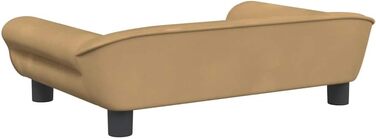 Крісло-ліжко для собак, м'яке ліжко для тварин, диванчик для маленьких собак та котів, з велюру (70 x 48 x 22 см, Коричневий)