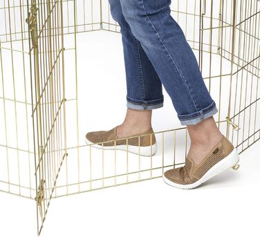 Клітка для собак Midwest Homes for Pets 542-30, металева, розкладна, з дверцятами, 157x157x76 см, золотисто-цинкована