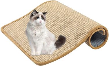 Килимок для дряпання котів Lukery з сизалю, 30x40 см, хакі. Захист від дряпання меблів