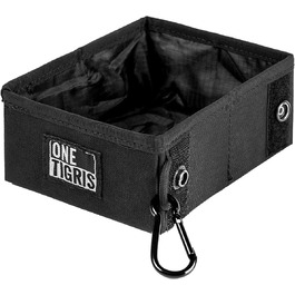 OneTigris Складаний миска для собак 0,9 л - дорожня, для подорожей, тренувань та активного відпочинку | Багаторазова упаковка