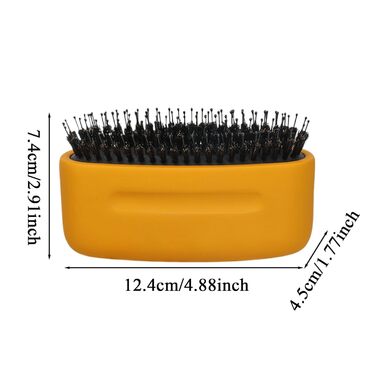 Щітка для собак та котів під час линьки, проти випадання шерсті - аксесуар для догляду за довгошерстими тваринами, жовта