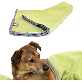 М'яка флісова ковдра для собак Doctor Bark, 100x70 см, зелений колір, Made in Germany. Можна прати до 95°C. Гігієнічна, тепла та зручна ковдра для собак на диван або в ліжечко.