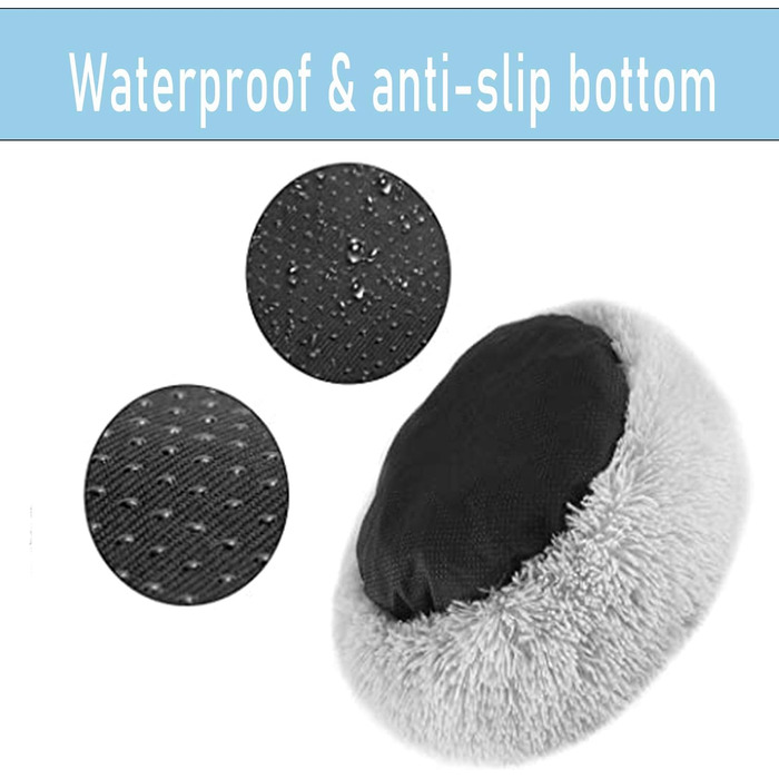 Крісло-лежанка для собак HANHAN у вигляді пончика, XXL, ортопедичне, м'яке, заспокійливе, антистрес, рожеве. Лежанка-печеринка, велика, для собак, миється, з середнім матрацом.