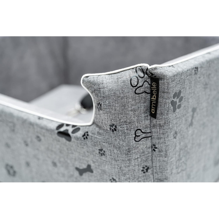 Автокрісло для собак Boutique Zoo | Зручне автокрісло для собак, котів та інших домашніх тварин | Для заднього сидіння, пасажирського сидіння | Автоматичне ліжко для собак, сумка-переноска | Поліестер, еко-замша | Колір: | Розміри: (L (57x50 см), Сірий / 