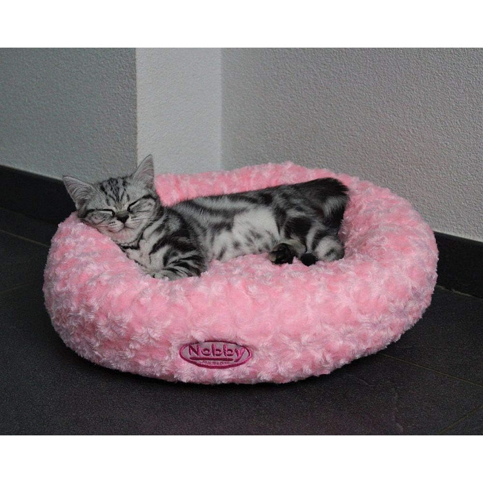 Подушка-пончик для собак та котів Nobby Arusha, рожева, 45 см