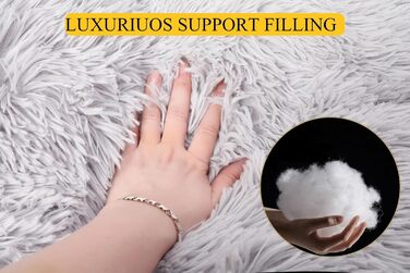 М'яке собаче ліжко для великих та середніх собак, плюшеве крісло-подушка для собак, товсті собачі матраци з неслизьким дном, пухнасте ліжко для домашніх тварин, можна прати та заспокоює (сірий, 80x118 см)