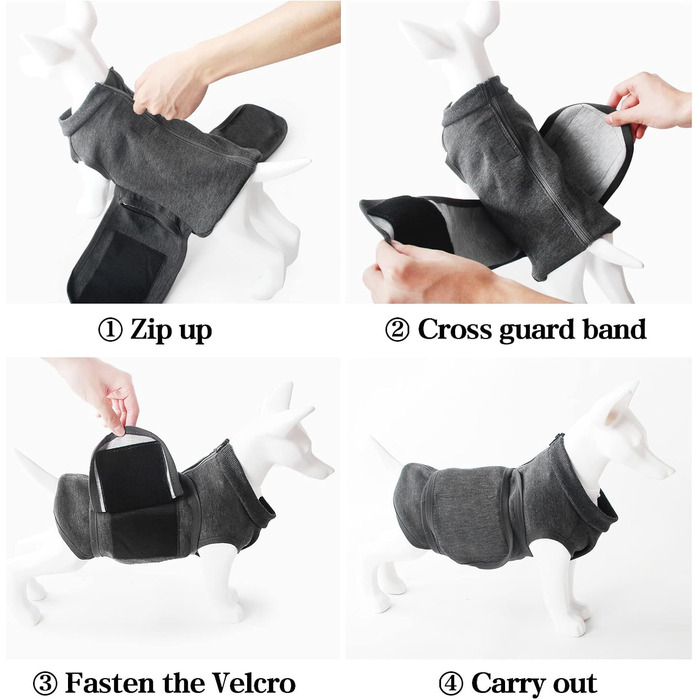 Жакети та жилети для собак від тривоги: комфортний одяг для собак, що переживають тривогу, зняття тривоги, заспокійлива жилетка-обгортання, дихаюча тканина, розмір S