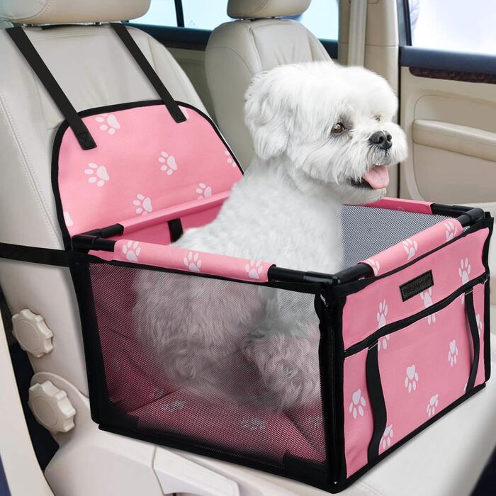 Сидіння для собак PetsHome у авто, складне, водонепроникне, дихаюче, оксфорд, з 12 ПВХ трубками, автокрісло-бустер для малих і середніх собак і цуценят
