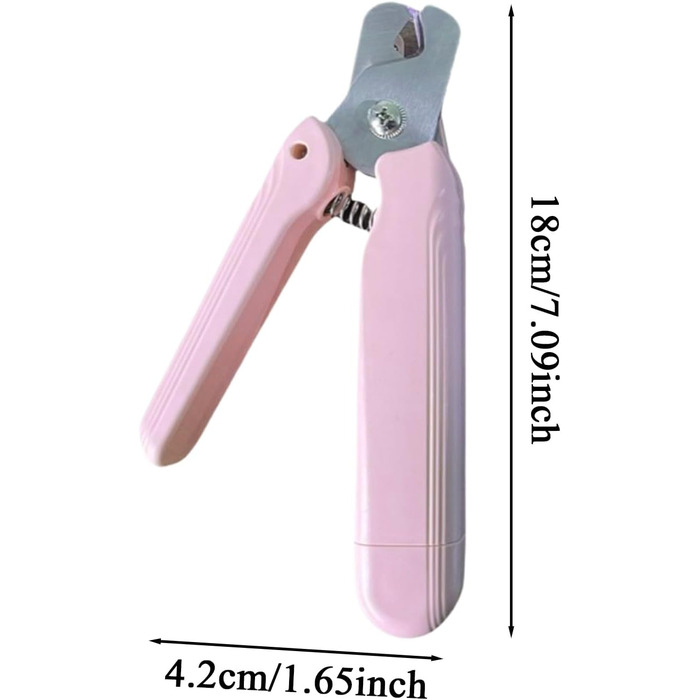 Ножиці для стрижки кігтів собак та котів з LED-підсвіткою, захисним насадком та ергономічним дизайном. Підходять для собак та котів будь-якої породи. Колір: світло-зелений (рожевий)