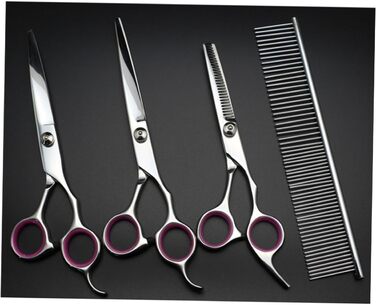 Набір для грумінгу домашніх тварин Supvox: ножиці, гребінець, серветка (для собак та котів)