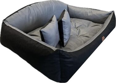 Ортопедичне ліжко для собак Dogs4Life: м'яке, миється, для собак маленьких, середніх та великих (S-XXL, сірий)