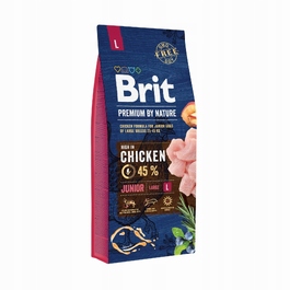 Сухий корм для цуценят великих порід Brit Premium By Nature Junior, 15 кг