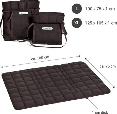 Сумка для собак та господарів Doctor Bark, зручна подорожня ковдра, підходить для алергіків, прання при 95°C, великий розмір, коричневий колір