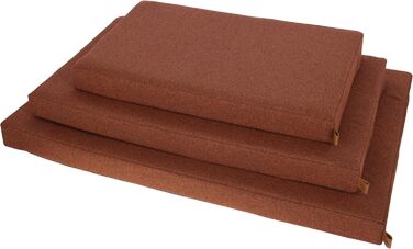 Матрац для собак Kerbl Oliver з піною пам'яті, ортопедичний, для собак з проблемами суглобів, знімний чохол, Made in Italy, коричневий, 80x50x8 см / 50x80x8 см