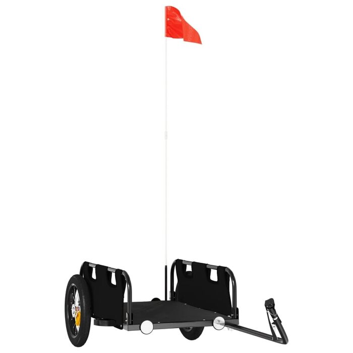 Причіп для велосипеда, вантажний, чорний, 122 x 53 x 33 см