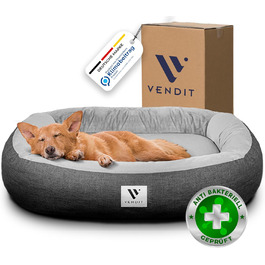 Ортопедичне ліжко для собак Vendit XL для середніх собак - матрац з Memory Foam, антибактеріальне та нейтралізуюче запахи, водонепроникне та стійке до подряпин, зі знімним чохлом, нековзне та довговічне. Розміри: 120 x 85 x 19 см