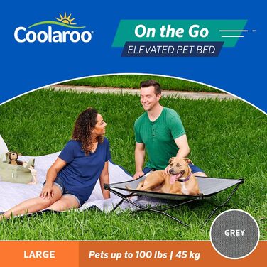 Підняте ліжко для тварин Coolaroo On The Go, розмір L, сіре