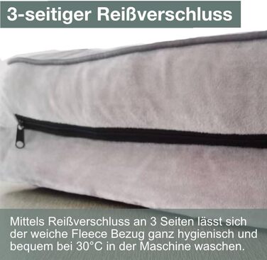 Ортопедичне ліжко для собак Traumreiter, сіре, 135x100 см. Підходить для великих та середніх собак. Ліжко-корзина, ліжко-софа, велике ліжечко для собак.